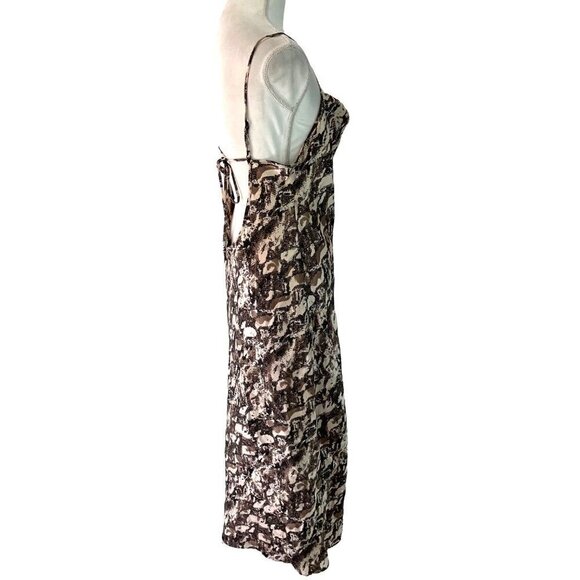 Expressions By California Dynasty Slip Nightgown Womens Size Medium Snake Print - Picture 3 of 12